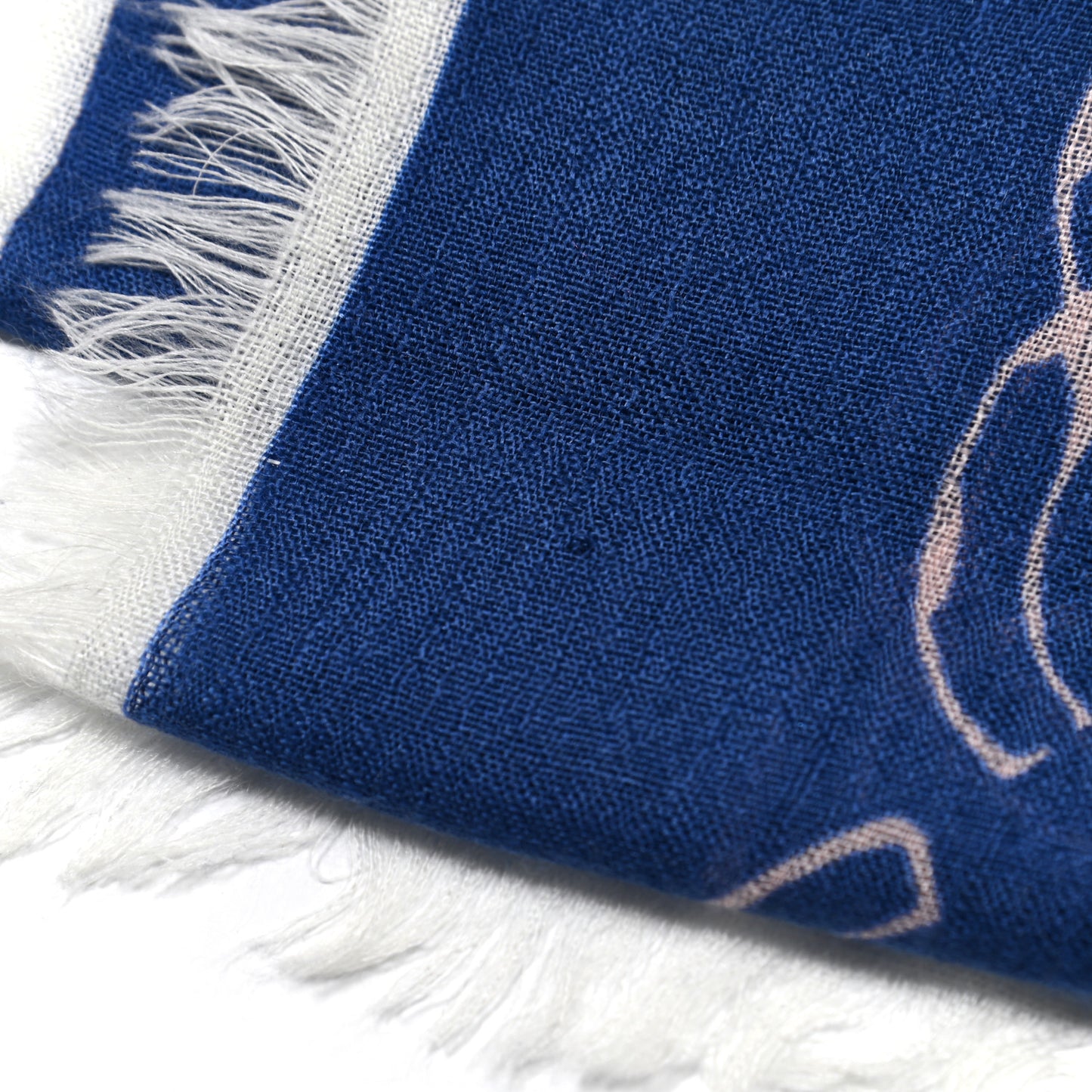 Cashmere Silk CC Stole Blue