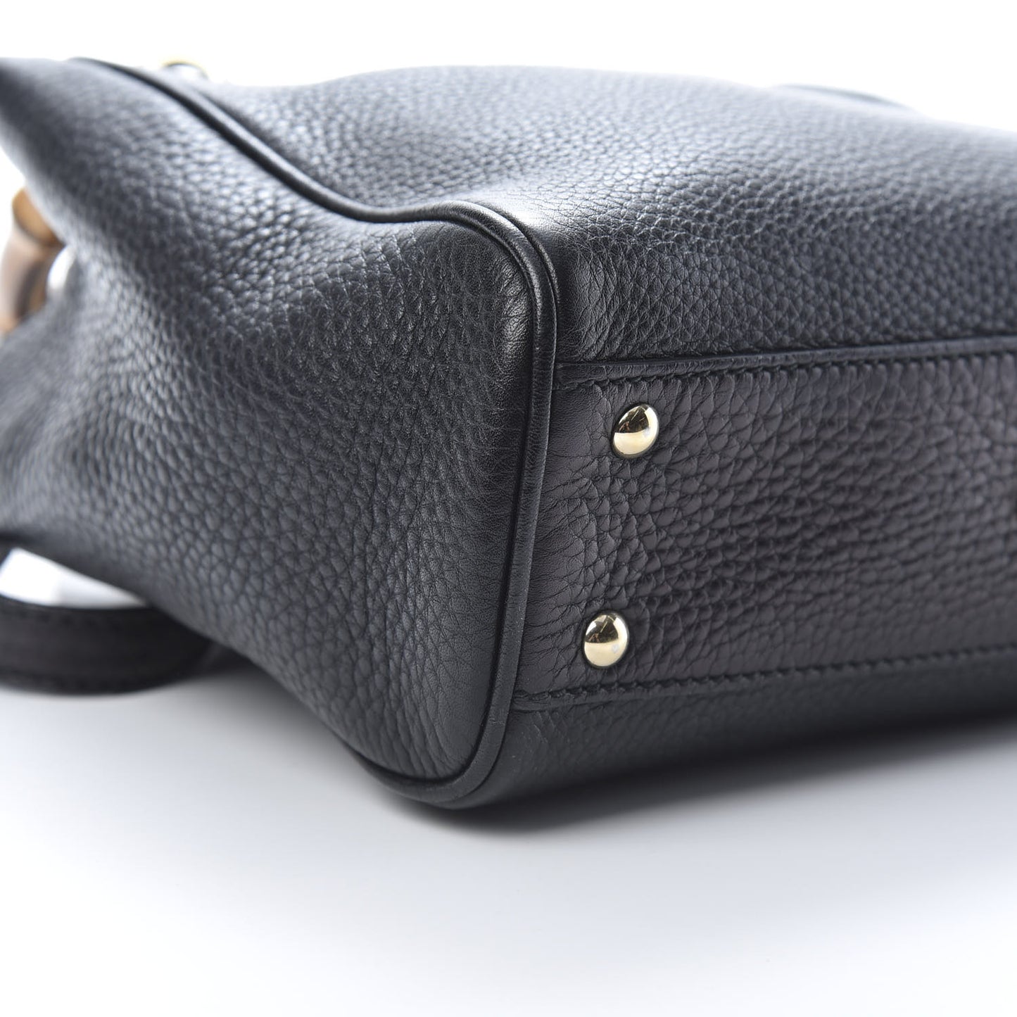 Cellarius Calfskin Mini Bamboo Shopper Tote Black