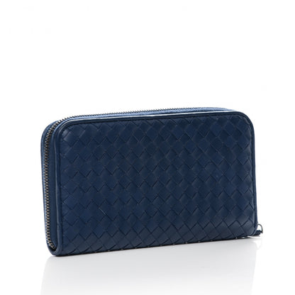Bottega Veneta Nappa Intrecciato Zip Around Wallet Pacific 2 of 11