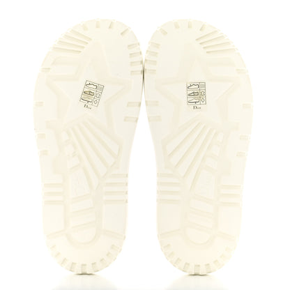 Christian Dior Canvas D-Constellation Embroidered Dway 10mm Slide Sandals 35 White Multicolor 6 of 10