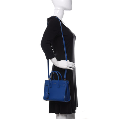 Saint Laurent Calfskin Nano Sac De Jour Royal Blue 2 of 11