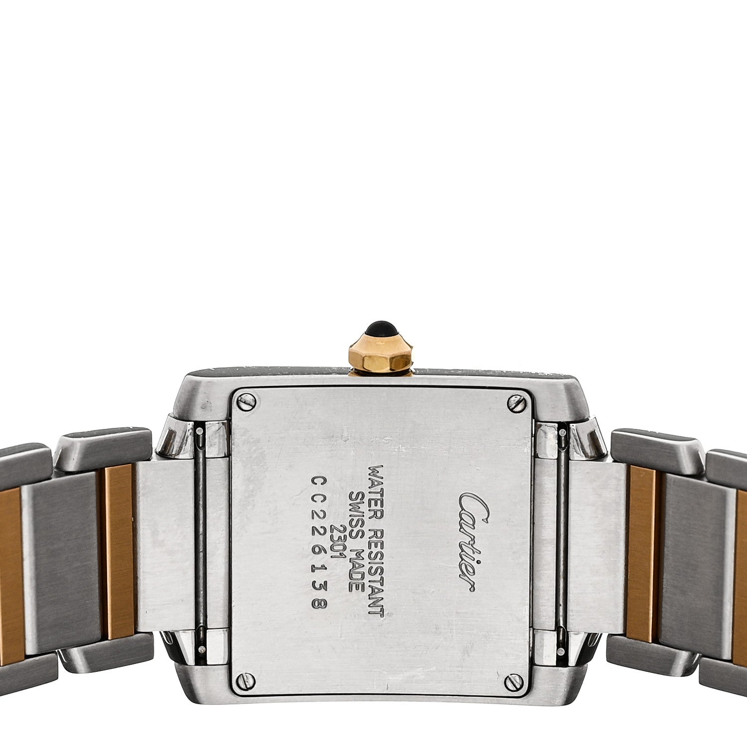 Cartier Stainless Steel 18K Yellow Gold 25mm Tank Francaise Quartz Watch 4 of 5
