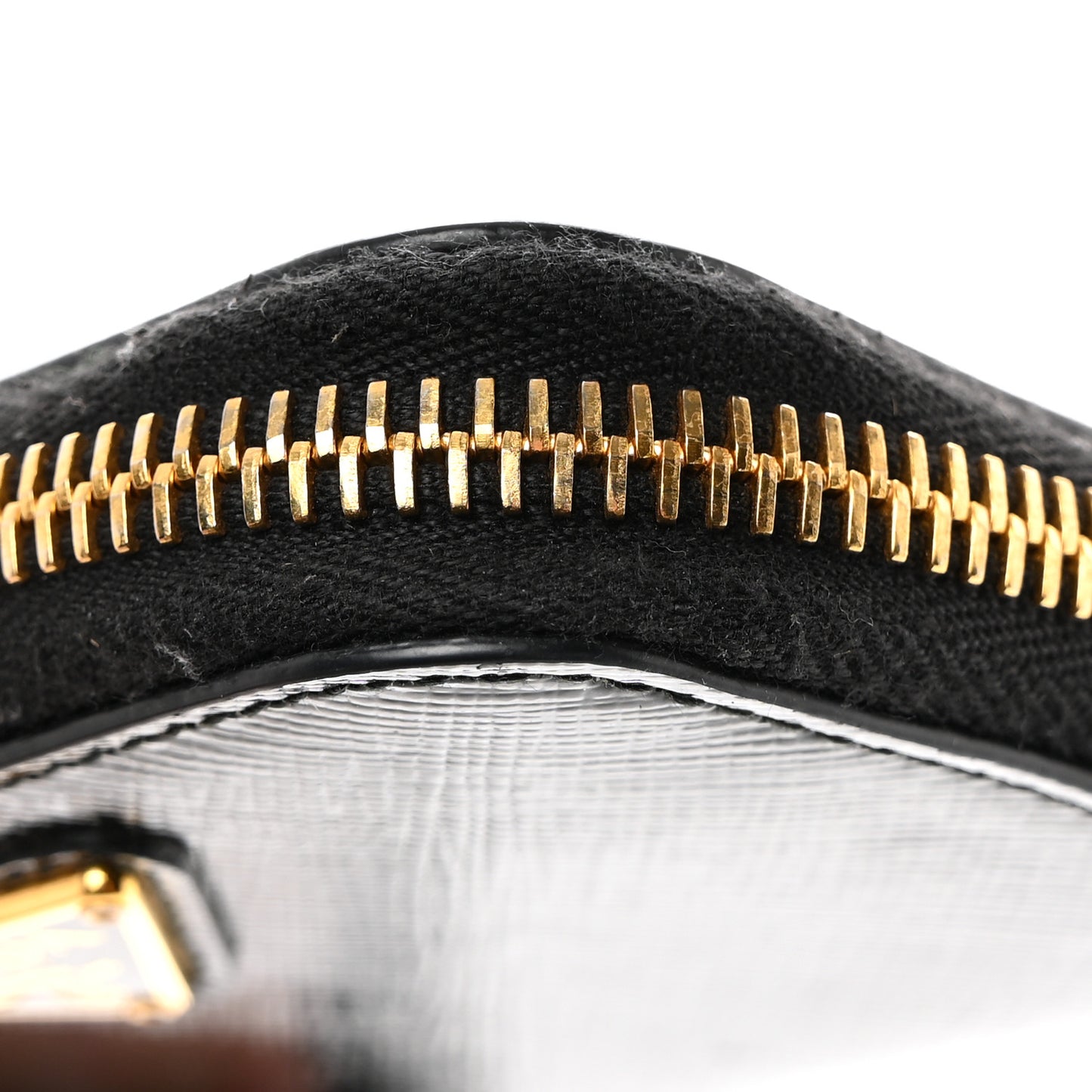 Saffiano Metal Zip Coin Purse Black