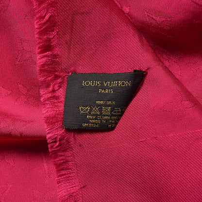 Louis Vuitton Silk Wool Monogram Shawl Fuchsia 3 of 4