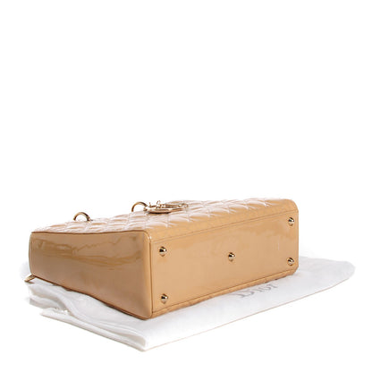 Christian Dior Patent Cannage Large Lady Dior Beige 4 of 8