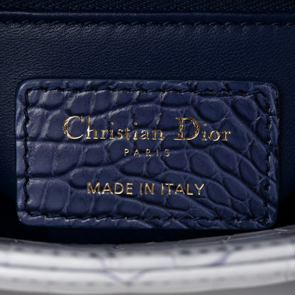 Christian Dior Crocodile Gradient Mini Lady Dior Dark Blue 6 of 10