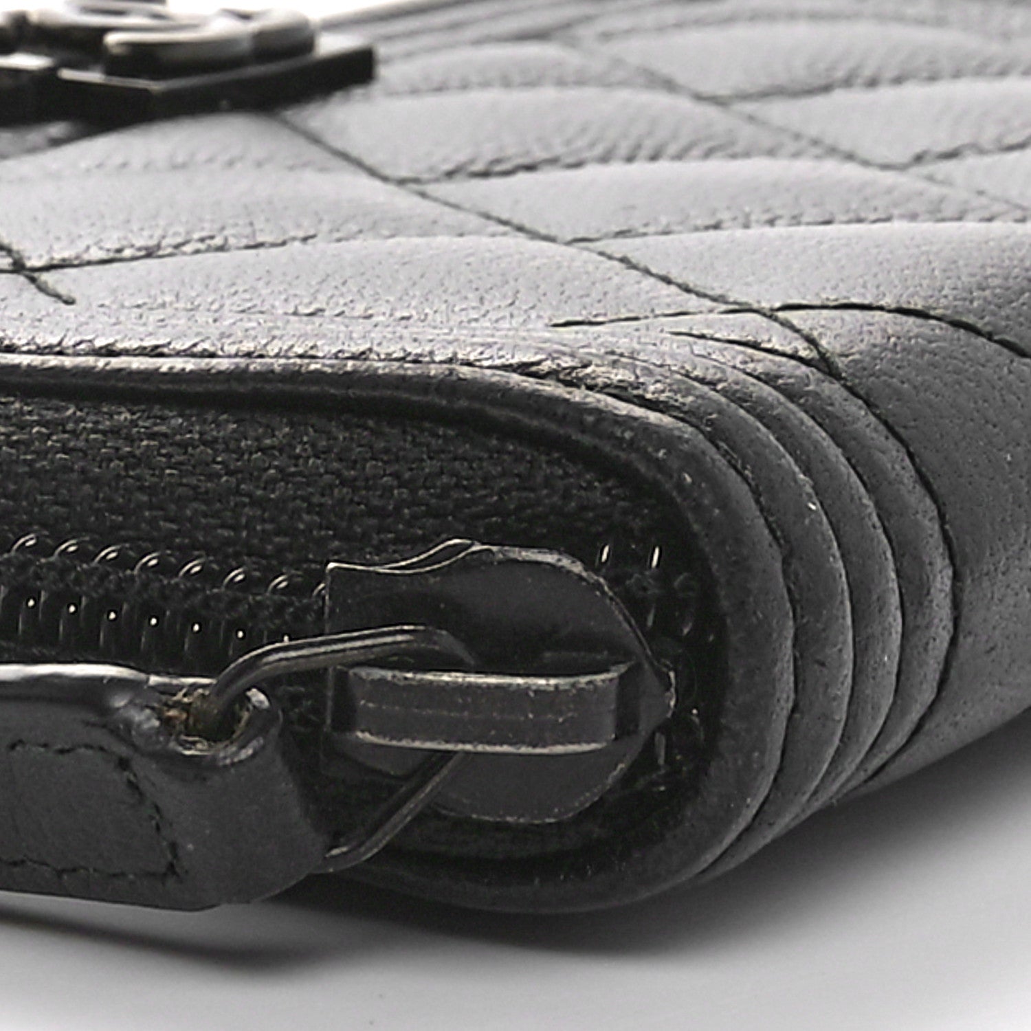 Chanel Caviar Quilted Small Boy Zip Around Wallet So Black 10 of 11