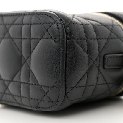 Christian Dior Lambskin Cannage Micro Lady Dior Vanity Case Black 9 of 10