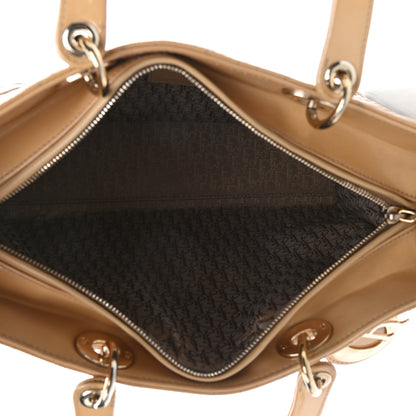 Christian Dior Patent Cannage Large Lady Dior Beige 5 of 10