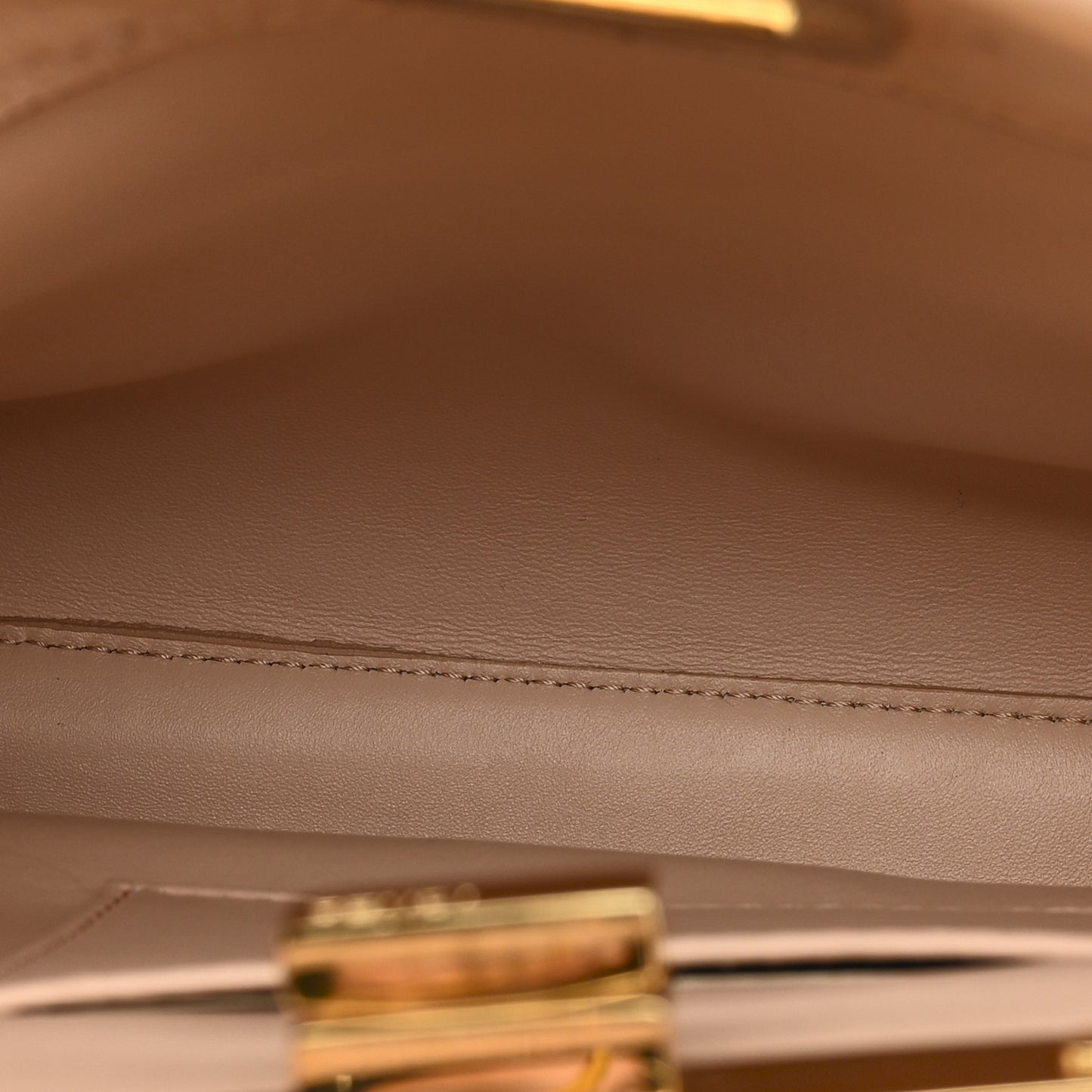 Ostrich Shiny Nappa Mini Peekaboo Iconic Satchel Poudre