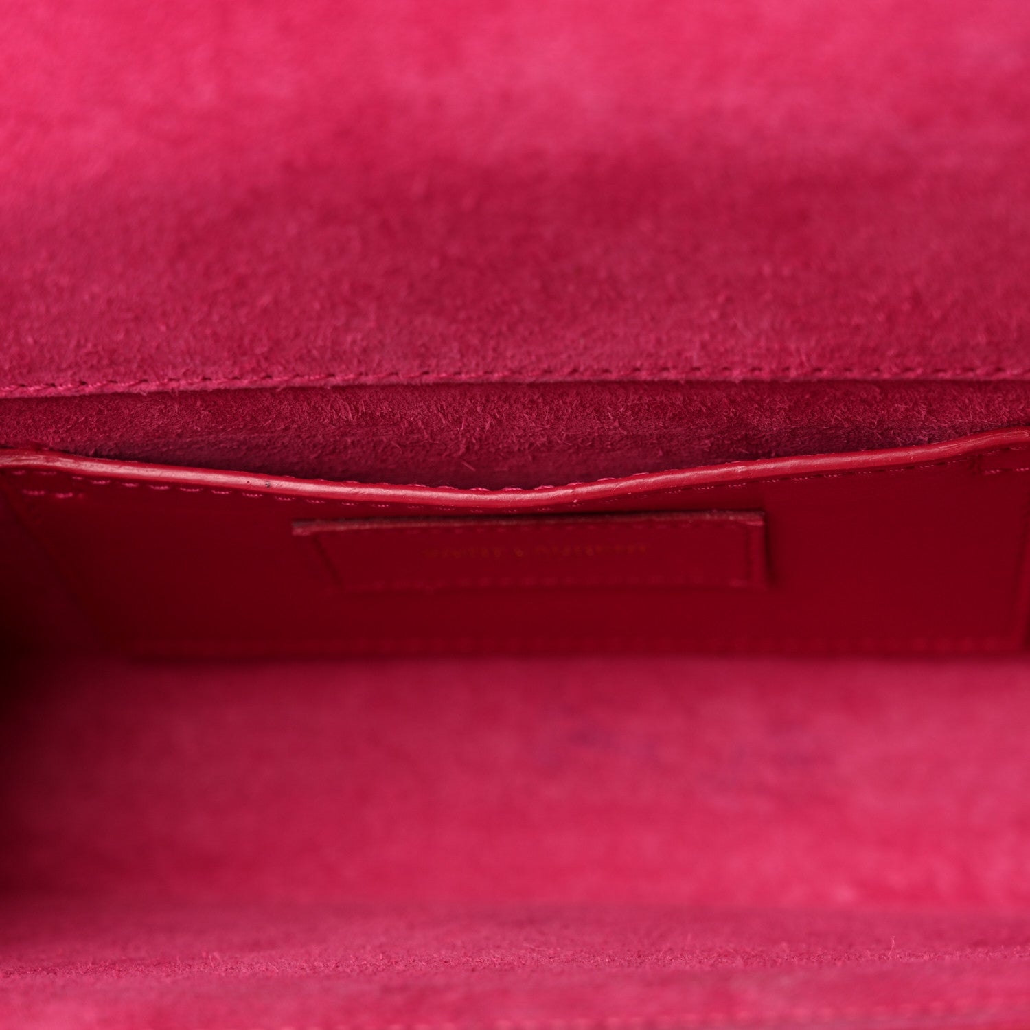 Saint Laurent Grain De Poudre Small Monogram Kate Satchel Lipstick Fuchsia 11 of 12