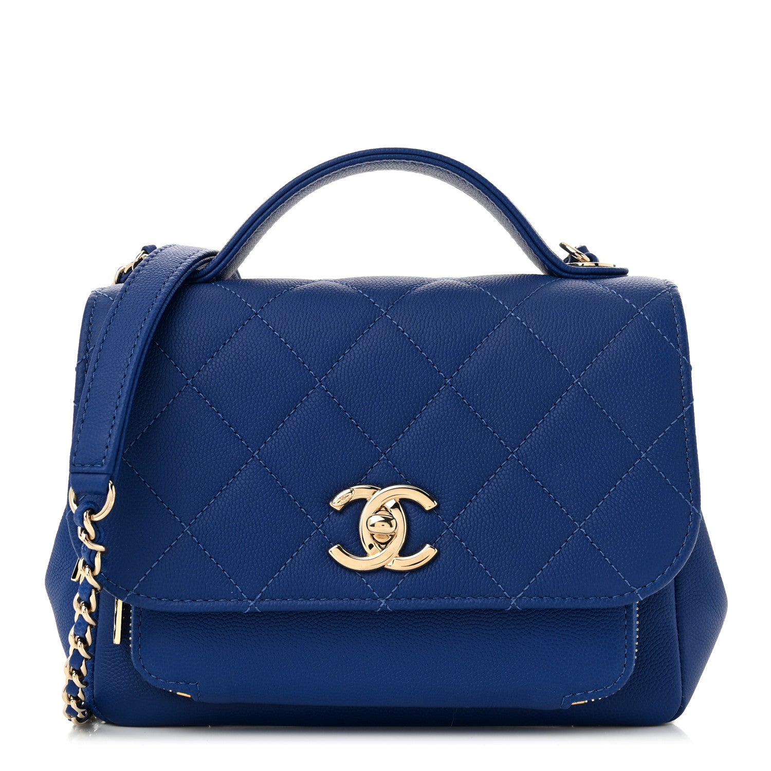 Chanel Caviar Quilted Small Business Affinity Flap Dark Blue 1 of 10