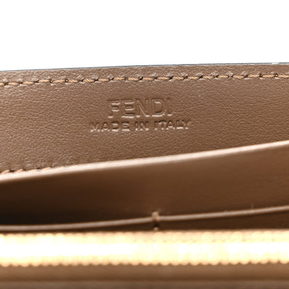 Fendi Vitello Soft F is Fendi Bi-Color FF 1974 Embossed Continental Envelope Wallet On Chain Maya Black 7 of 11