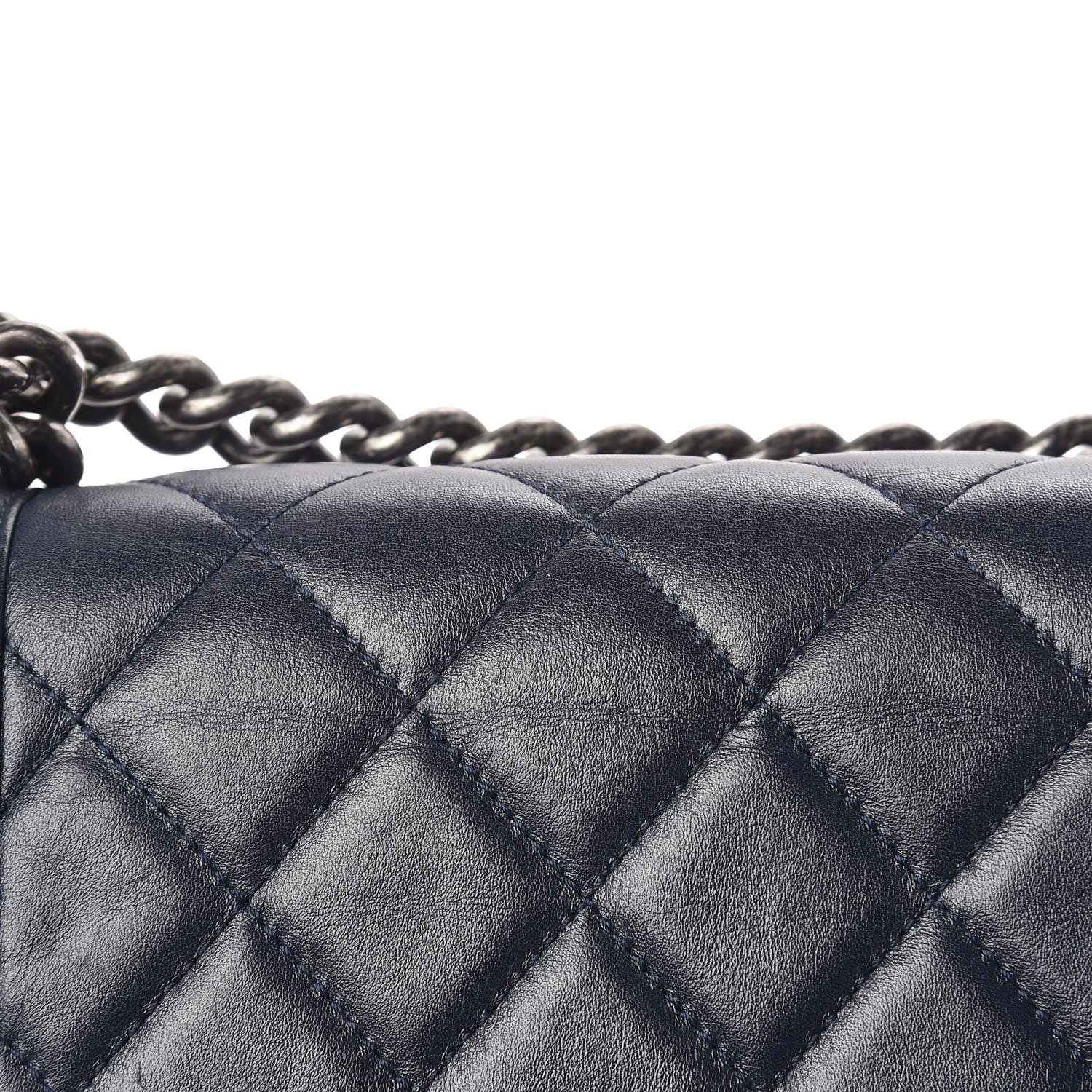 Chanel Lambskin Quilted New Medium Boy Flap Navy 11 of 15