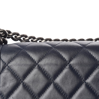 Chanel Lambskin Quilted New Medium Boy Flap Navy 11 of 15