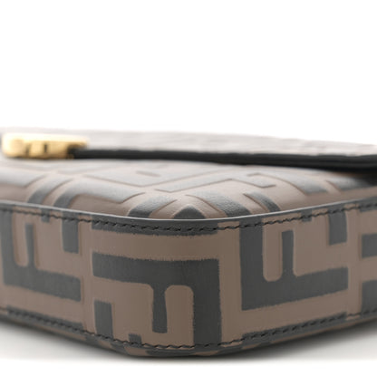 Fendi Vitello Soft F is Fendi Bi-Color FF 1974 Embossed Envelope Wallet On Chain with Pouches Maya Black 10 of 10