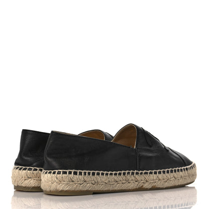 Chanel Lambskin CC Espadrilles 38 Black 4 of 9
