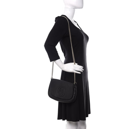 Gucci Pebbled Calfskin Medium Soho Flap Crossbody Black 2 of 10