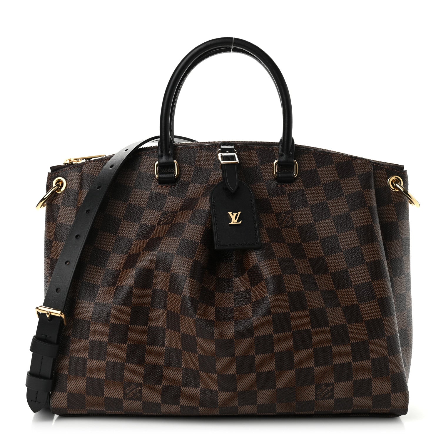 Louis Vuitton Damier Ebene Odeon Tote MM Black 1 of 10