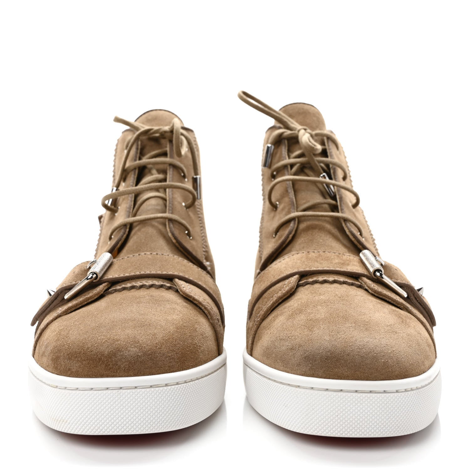 Christian Louboutin Veau Velours Mens Flat Nono Sneakers 43.5 Camel 2 of 9