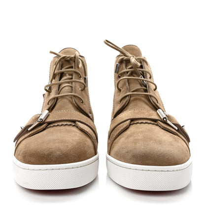 Christian Louboutin Veau Velours Mens Flat Nono Sneakers 43.5 Camel 2 of 9