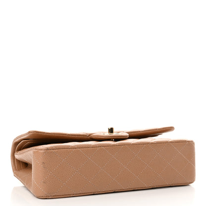 Chanel Iridescent Caviar Quilted Medium Double Flap Beige 4 of 13