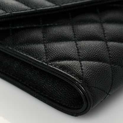 Saint Laurent Grain De Poudre Textured Mixed Matelasse Triquilt Monogram Clutch Black 9 of 13