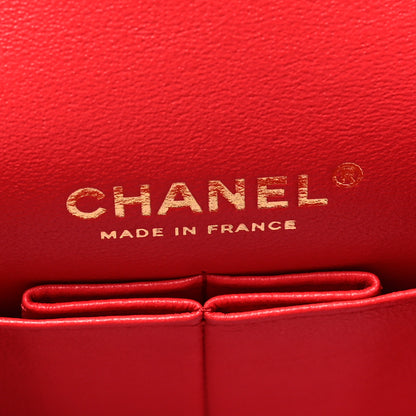 Chanel Caviar Quilted Small Double Flap Red 6 of 10