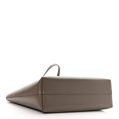 Saint Laurent Grained Calfskin Large Shopping Tote Warm Taupe Black 5 of 10