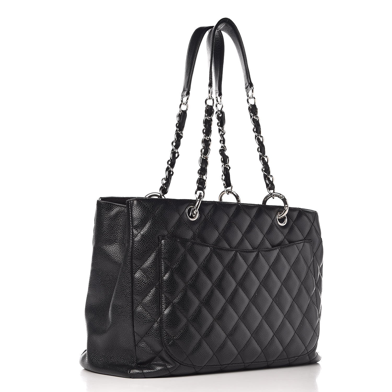 Chanel Caviar Quilted Grand Shopping Tote GST Black 3 of 9