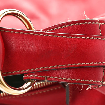 Gucci Calfskin Medium Horsebit Chain Hobo Red 10 of 15