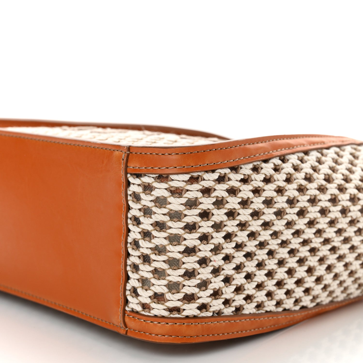 Stella McCartney Eco Mesh Rope Logo Mini Crossbody Ivory Beige 9 of 11