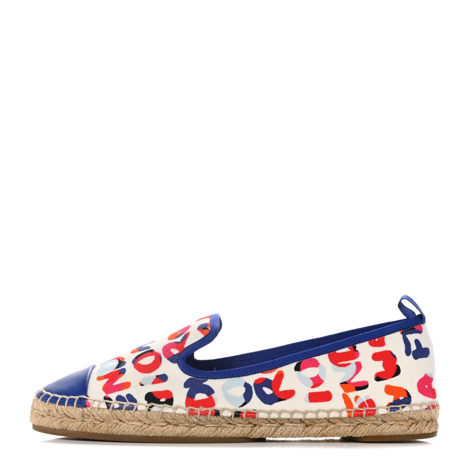 Fendi Canvas Fendi Roma Printed Espadrille 38 Blue Multicolor 1 of 10