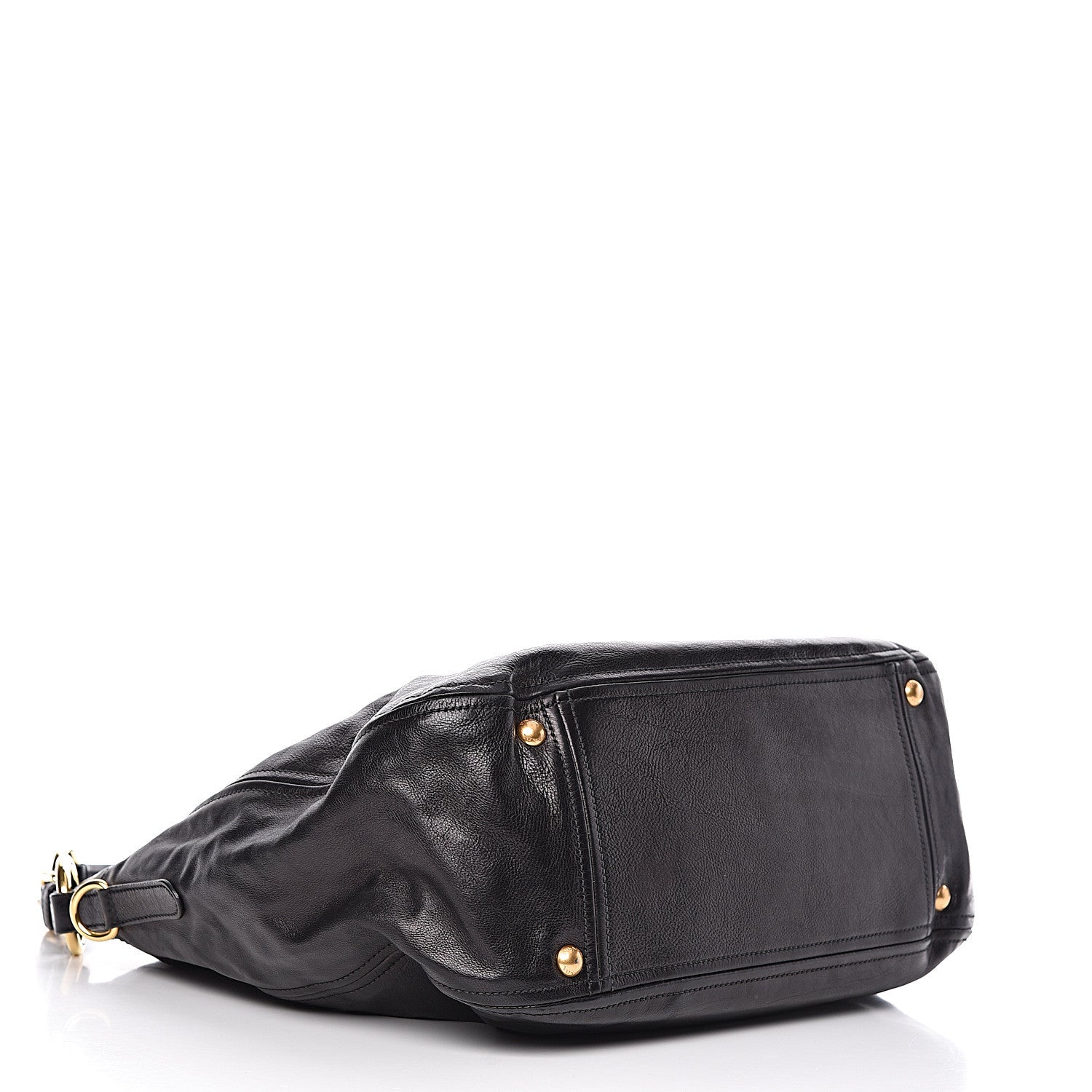 Prada Glace Calf Hobo Black 4 of 11