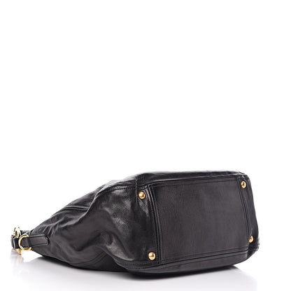 Prada Glace Calf Hobo Black 4 of 11