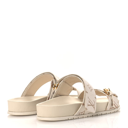 Louis Vuitton Monogram Bom Dia Flat Comfort Mule 38 Beige 5 of 14