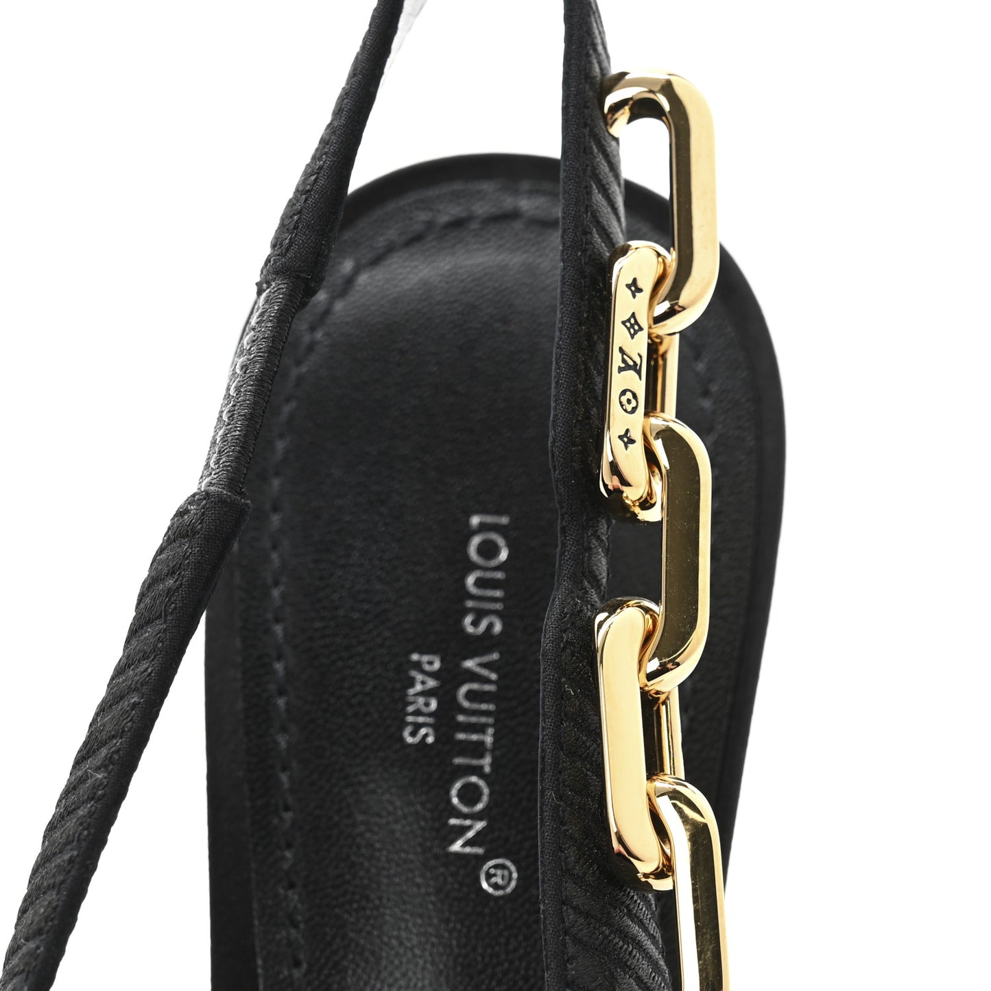 Embroidered Fabric Sparkle Slingback Pumps 38.5 Black