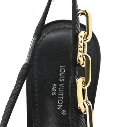 Louis Vuitton Embroidered Fabric Sparkle Slingback Pumps 38.5 Black 10 of 10