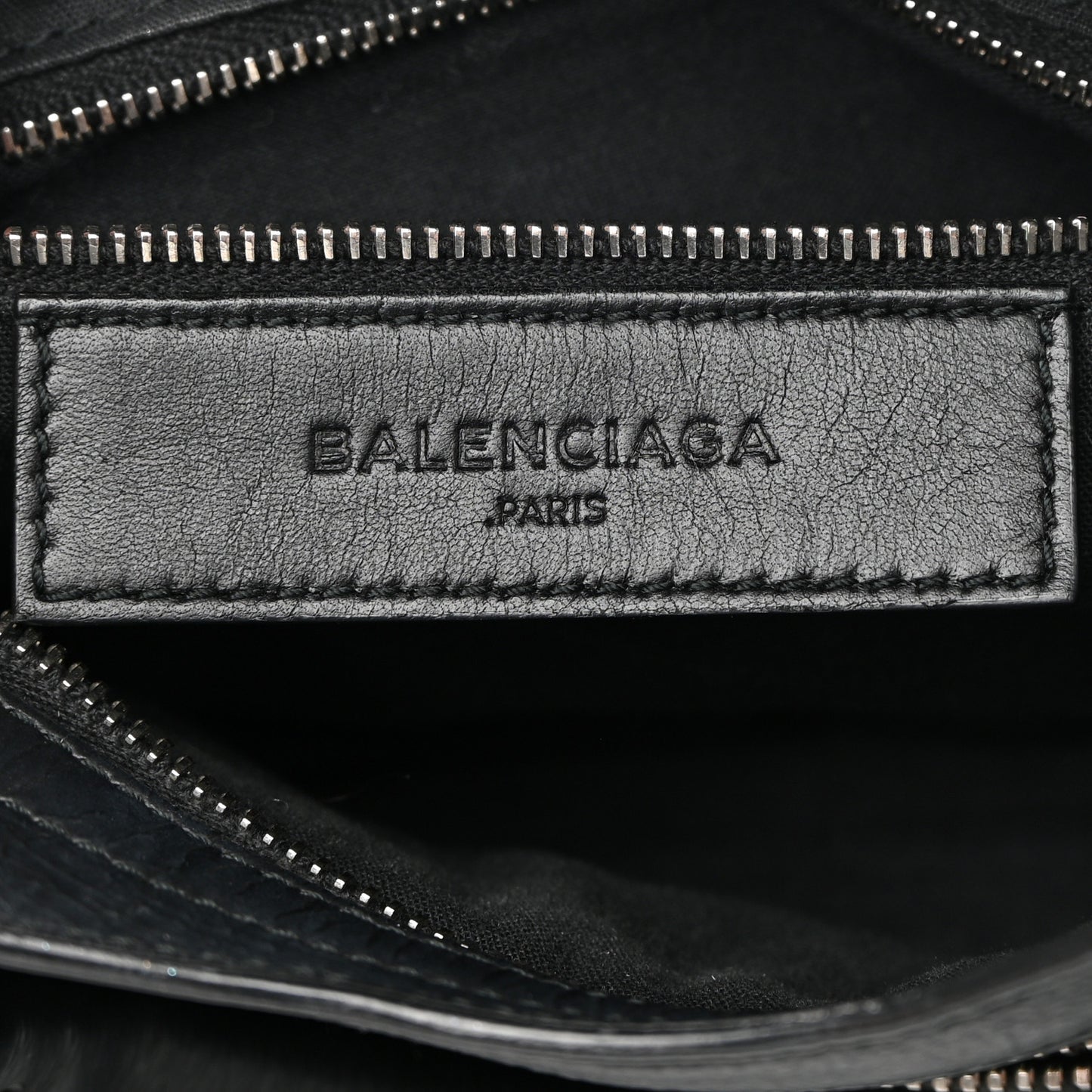 Matte Goatskin Rubber Covered Classic Hardware Mini City Black