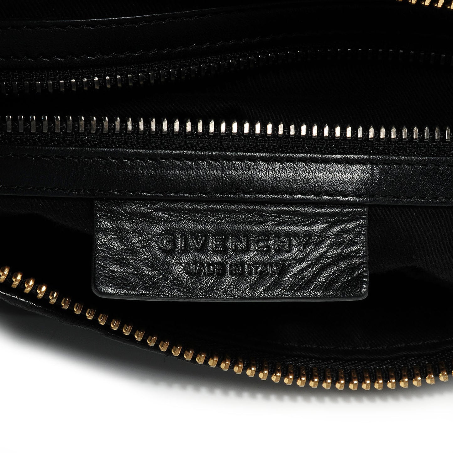 Tumbled Sheepskin Medium Pandora Bag Black