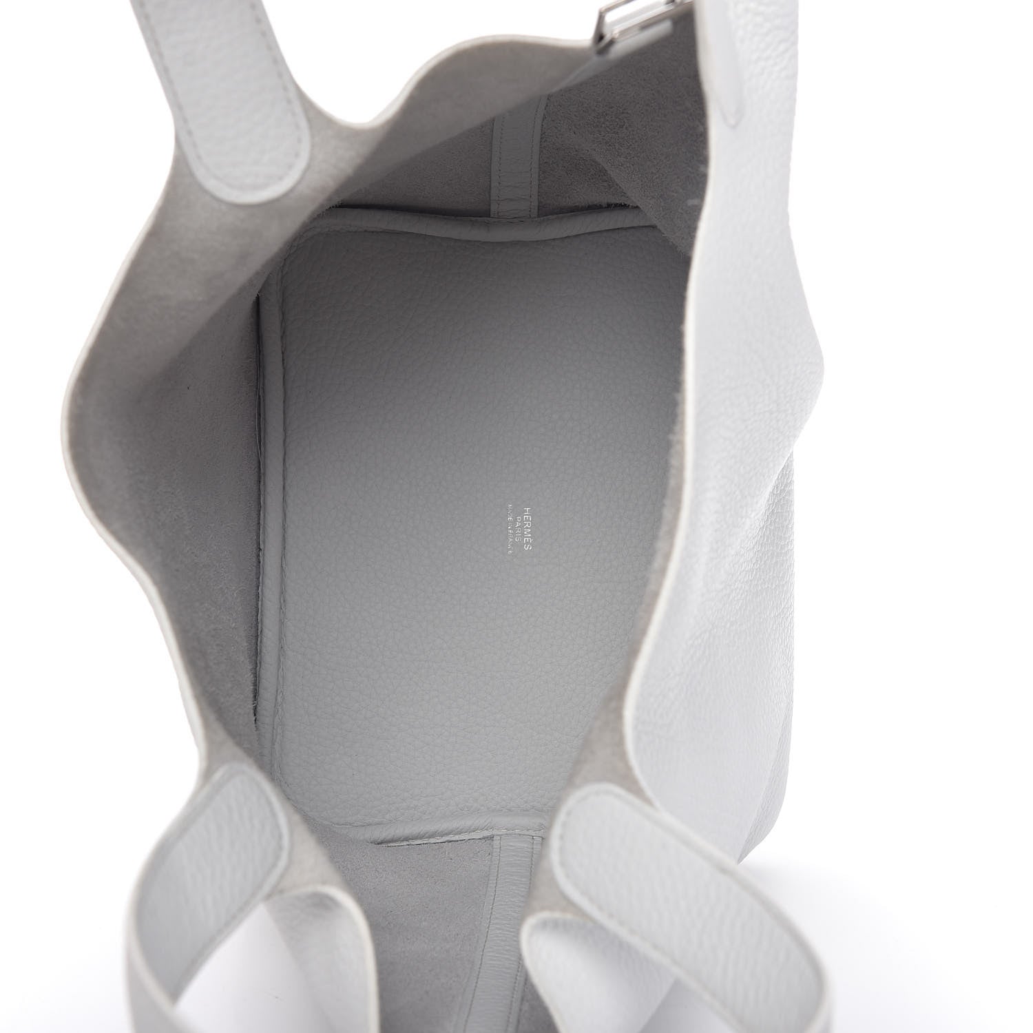 Hermes Taurillon Clemence Picotin 22 MM White 5 of 10