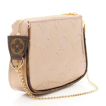 Louis Vuitton Metallic Vernis Mini Pochette Accessories Rose Gold 3 of 10