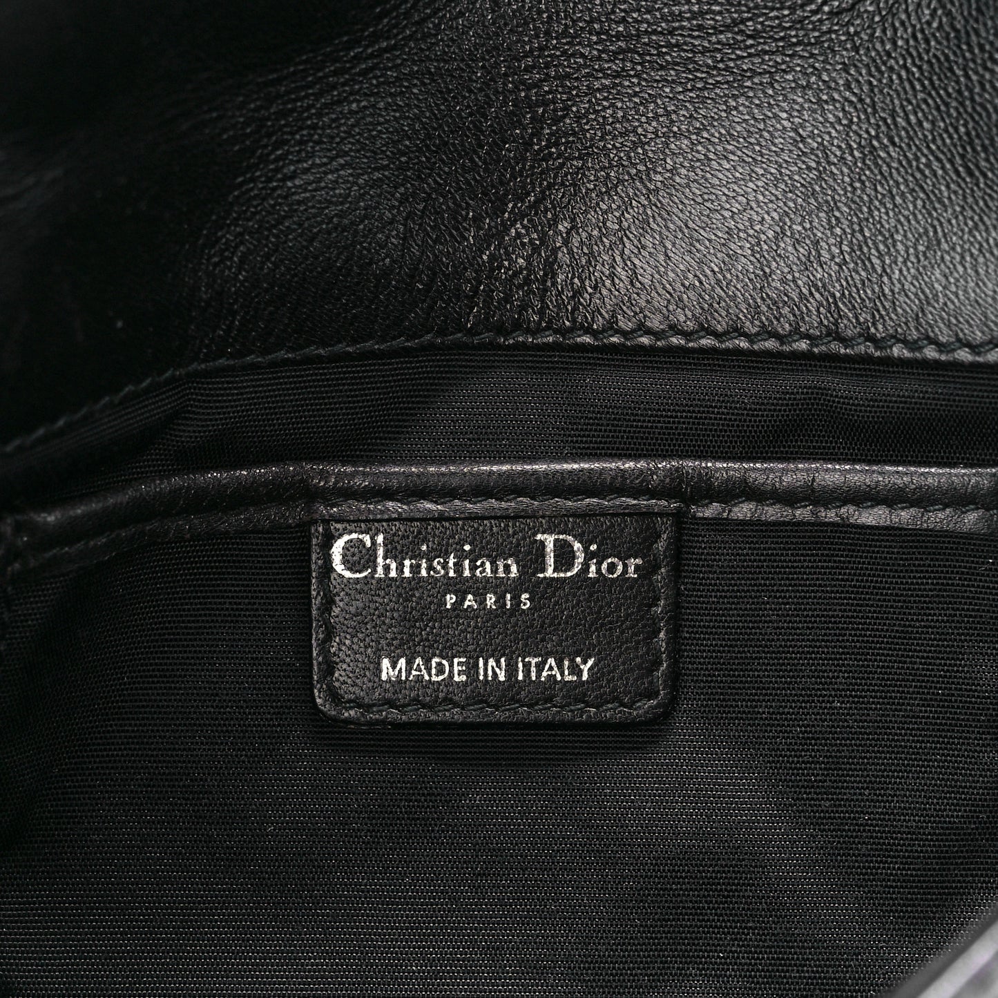 Lambskin Cannage Lady Dior Convertible Clutch Black