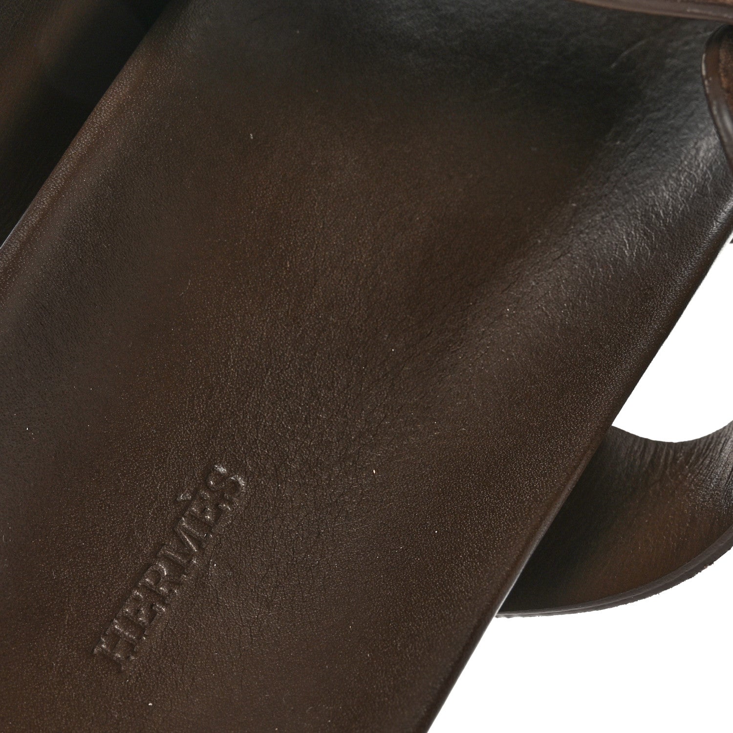 Hermes Suede Goatskin Mens Mumbai Sandals 44 10 of 11