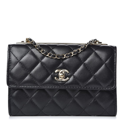 Chanel Lambskin Quilted Mini Trendy CC Wallet On Chain WOC Black 1 of 13
