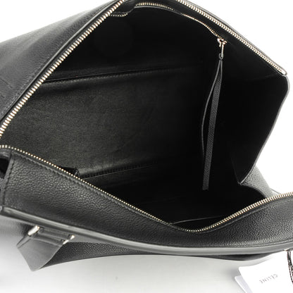 Celine Grained Calfskin Large Edge Shoulder Bag Black 5 of 9