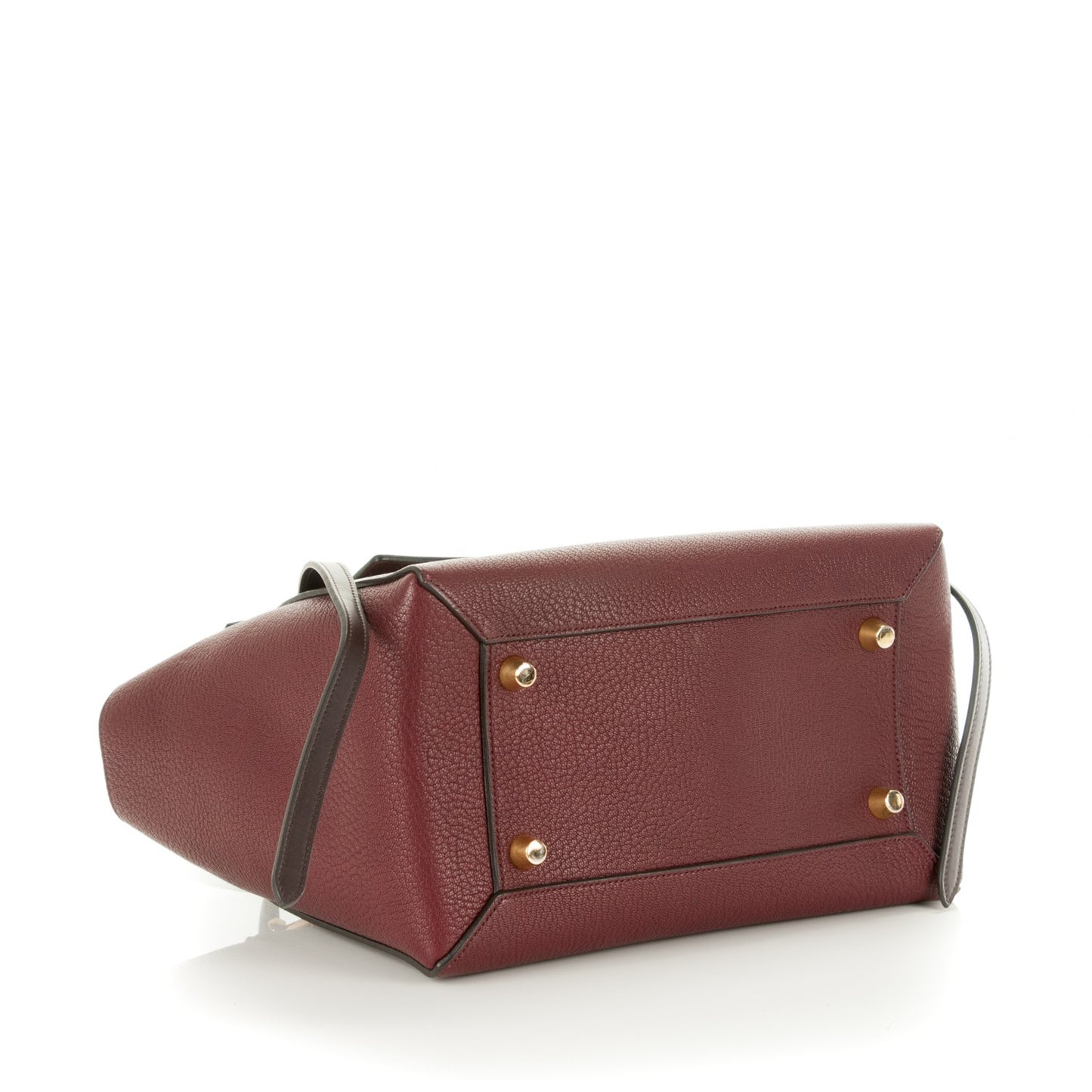 Goatskin Smooth Calfskin Mini Belt Bag Burgundy