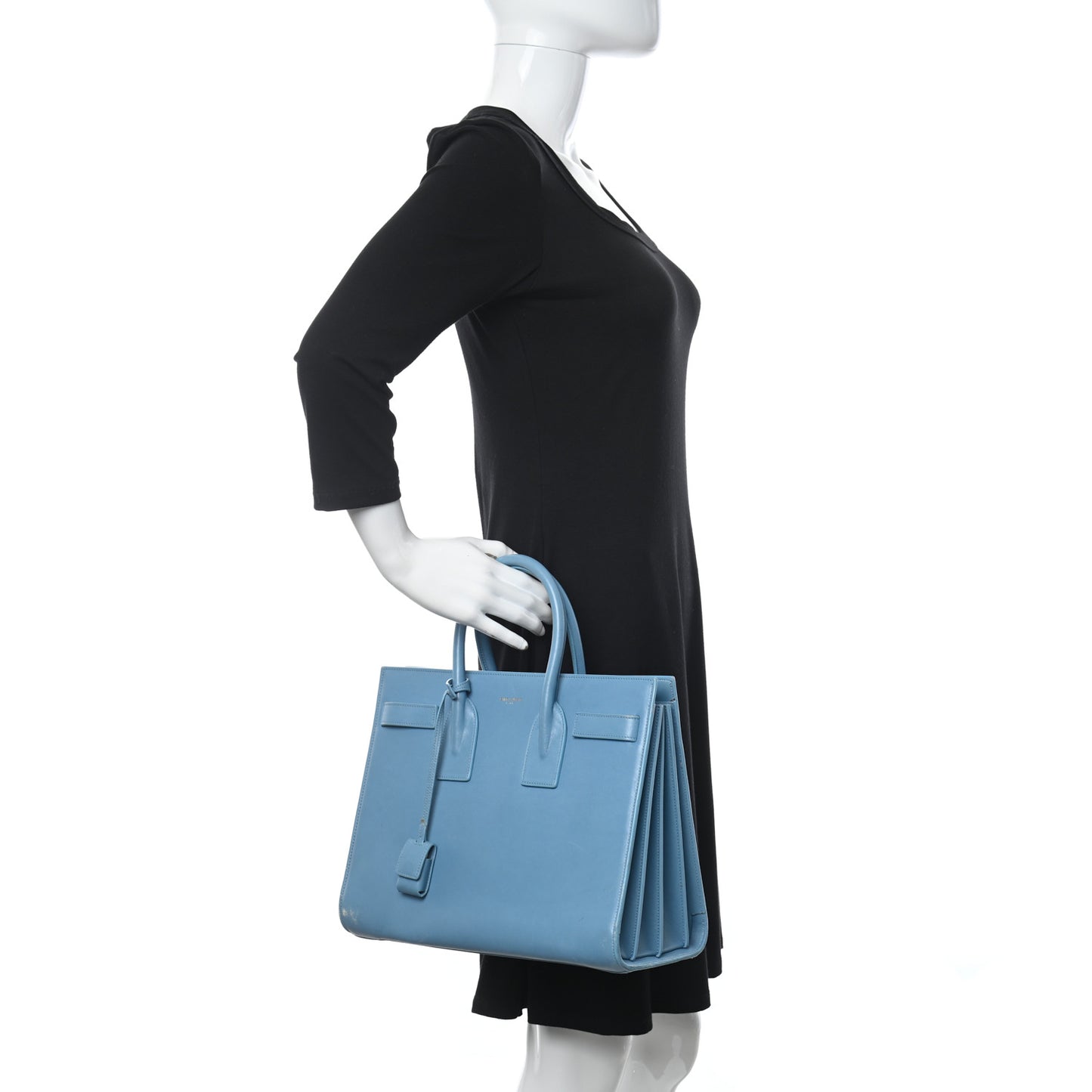 Calfskin Small Sac De Jour Light Blue