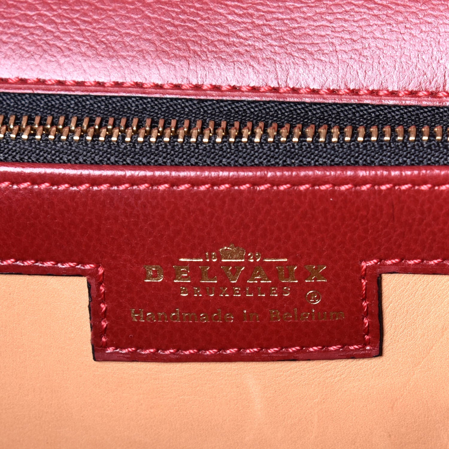 Delvaux Grained Calfskin MM Brillant Satchel Red 6 of 8
