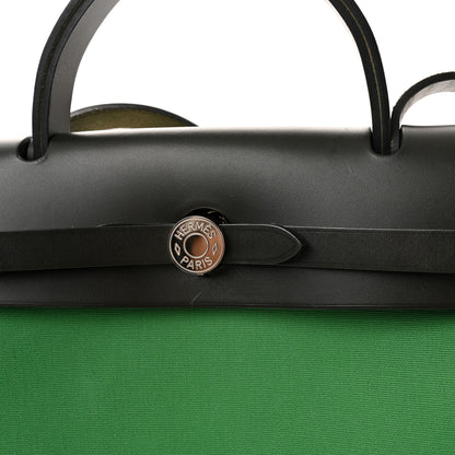 Hermes Vache Hunter Toile Herbag Zip 31 PM Bambou Kaki 7 of 10